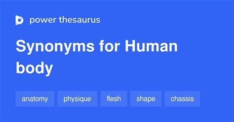 human body synonyms.